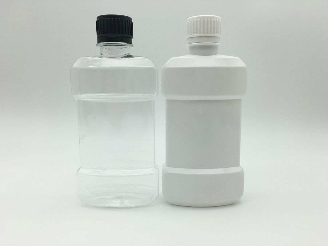 Flat 250ml Plastic Mouthwash Bottle PE Pink Mini Mouthwash Bottles