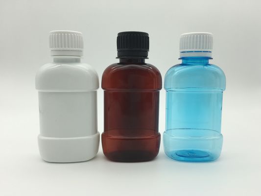 Chai nước súc miệng mini bằng nhựa PE màu hồng, phẳng 250ml